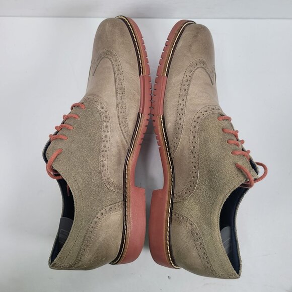 Cole Haan Men's Olive Green Leather & Suede Oxford Shoes C11708 US Size 10.5M - Picture 6 of 8
